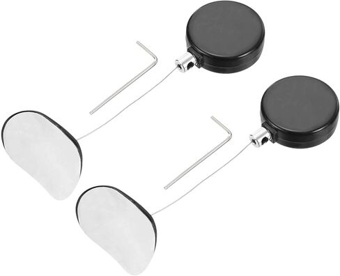 MECCANIXITY 1.8 ft Retractable Cable Lock with Arc Patch Remote Control Security Lock with Adjustable Cord Tether Anti Theft for Laptop, TV, 200g, White, 2 Pack in Saudi Arabia