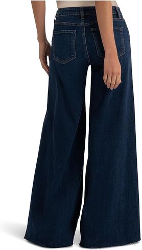 KUT from the Kloth Womens Blake High-Rise Fab Ab Super Wide Leg-raw Hem in Indisputable in Saudi Arabia