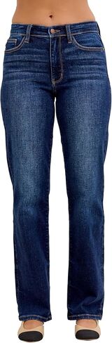 Judy Blue Womens Jeans - Mid Rise Straight (Multiple Inseam Options) in Saudi Arabia
