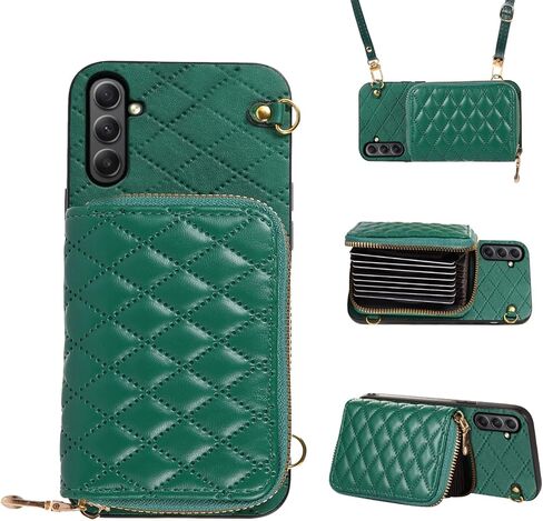 Detachable Crossbody Strap Wallet Case for Samsung Galaxy A32 5G 2021 6.5 inch Zipper Purse, Multi Card Slots and PU Leather Stand Phone Cover for M32 G5 A 32 32A S32 SM-A326U A326U Women Beige in Saudi Arabia