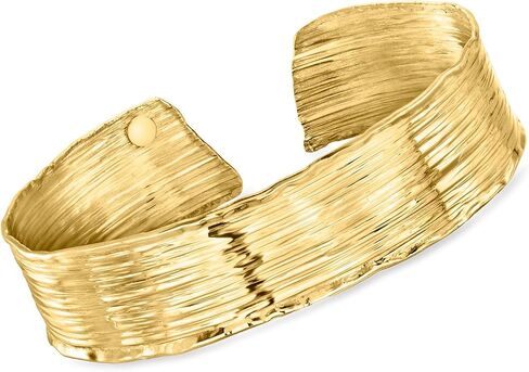 Ross-Simons Italian 18kt Gold Over Sterling Lined Cuff Bracelet in Saudi Arabia