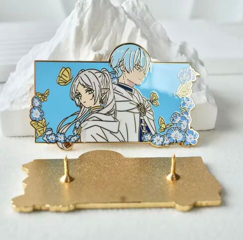 Pinstant Frieren Beyond Journey's End Anime Manga Himmel 2.4" Enamel Pin Badge in Kuwait