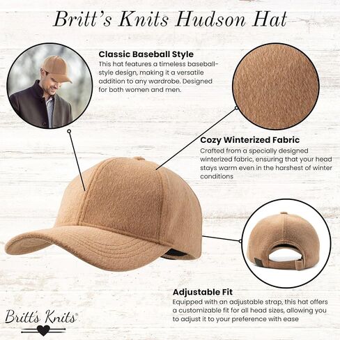 Britt's Knits Hudson Hat Unisex Winterized Baseball Cap in Saudi Arabia