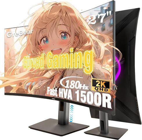 27 Inch Monitor 75Hz IPS Panel PC Computer Monitors FHD 1080p LED Display Home Office Desktop Screen, HDMI, VGA, Flicker-Free, Blue Light Filter, 100x100 mm VESA Mountable in Saudi Arabia