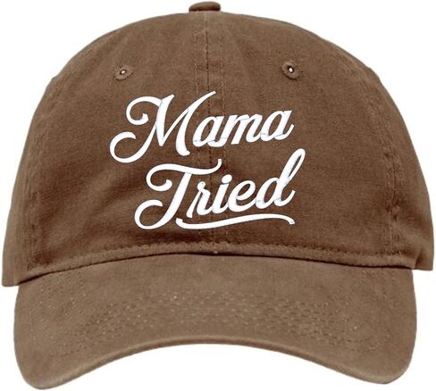 قبعة مطرزة من Go All Out Script Mama Tried Dad Deluxe Trucker البيسبول المسطحة in Kuwait