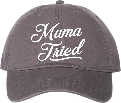 قبعة مطرزة من Go All Out Script Mama Tried Dad Deluxe Trucker البيسبول المسطحة in Kuwait
