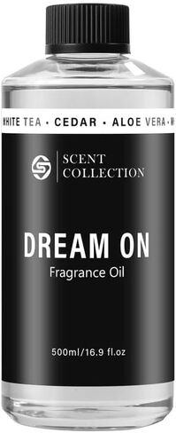 رائحة الفنادق الفاخرة Dream On Diffuser Oil بدون ماء علاج عطري أساسي للهواء البارد وموزعات السيارات - إعادة تعبئة طويلة الأمد للغرفة الكبيرة والمنزل - غير سام، شاي أبيض مميز (20 مل / 0.68 أونصة سائلة) in Kuwait