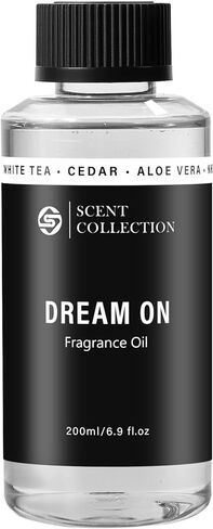 رائحة الفنادق الفاخرة Dream On Diffuser Oil بدون ماء علاج عطري أساسي للهواء البارد وموزعات السيارات - إعادة تعبئة طويلة الأمد للغرفة الكبيرة والمنزل - غير سام، شاي أبيض مميز (20 مل / 0.68 أونصة سائلة) in Kuwait