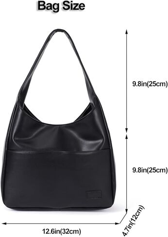 Hobo Bags for Women Large Vegan PU Leather Shoulder Purse Soft Casual Tote Handbag for Work Travel Daily Use in Saudi Arabia
