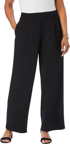 Jessica London Women's Plus Size Stretch Knit Crepe Wide Leg Pant in Saudi Arabia