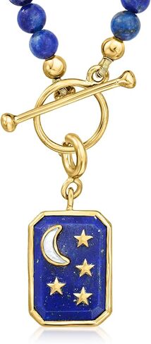 Ross-Simons Lapis and Mother-Of-Pearl Moon and Stars Charm in 18kt Gold Over Sterling in Saudi Arabia