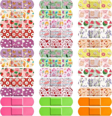 360 قطعة من الضمادات الكرتونية للأطفال، 18 نمطًا كرتونيًا متنوعًا، نسيج مقاوم للماء ومرن للجروح والخدوش، ضمادات لاصقة ملونة للأطفال والصغار in Kuwait