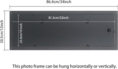 إطار صورة 10x32 إطار ملصقات 10x32 من الخشب الصلب أسود 10x32 إطار بانورامي 10x32 بوصة إطار صورة للجدار بما في ذلك الأجهزة المعلقة (Y23B1032) in Kuwait