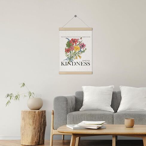 Colorful Floral Christian Poster Hanger Frame 12x16 Inch, Bible Verses Wall Decor, Kind Word Like Honey Sweet To The Soul Healthy For The Body Scripture Wall Art Decor for Church Prayer Home Room in Saudi Arabia