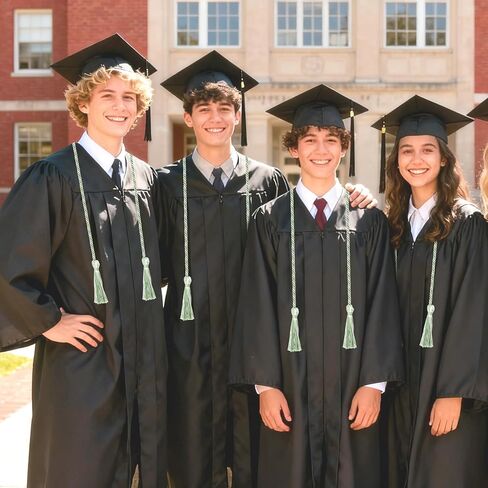 Graduation Cords, Sage Green White Graduation Honor Cord, Honors Grad Ropes Cord for 2026, 66 Inch Long Braided Rope for 2026 Graduations Ceremony Decorations Bachelor Master Doctoral Gown Accessories in Saudi Arabia