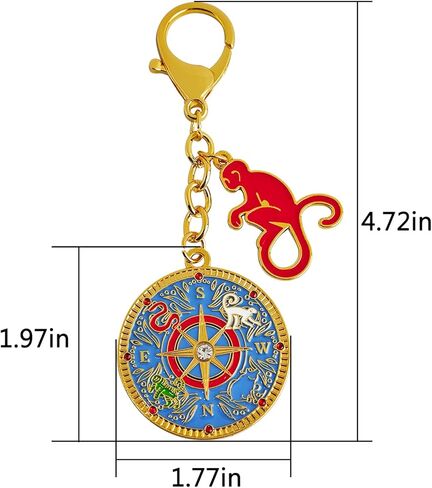 2025 Fengshui Monkey keychain The 4 Elements Cross With Monkey Keychain w5638 in Saudi Arabia