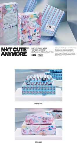 ILLIT 1st Single Album 'NOT CUTE ANYMORE' ILLIT x Ashley Williams Pouch Ver. (I HEART ME) in Saudi Arabia