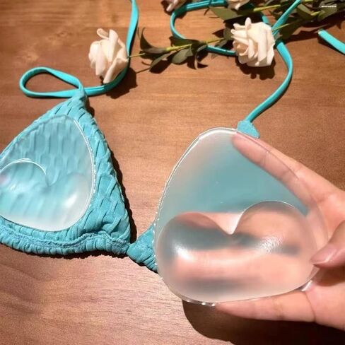 1pcs Waterproof Silicone Triangle Push-Up Breast Pads,Transparent Silicone Bra and Bikini Gel Inserts, Triangle Shaped Enhancement Inserts for Bikini, Swimsuit and Bra, Adds a Cup Size in Saudi Arabia