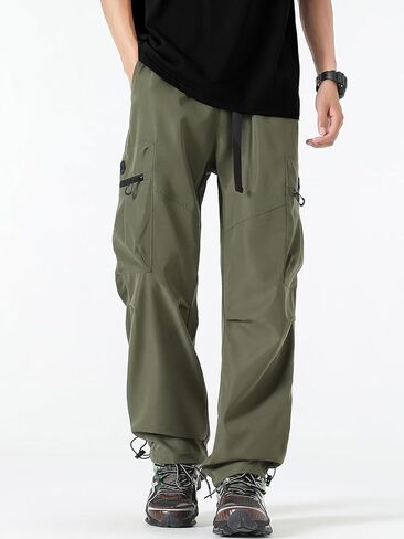 Men's Quick Dry Pants Elastic Waist Breathable with Zipper Pockets Outdoor Hiking in Saudi Arabia