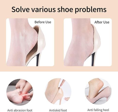 4 Pairs Heel Pads for Shoes That are Too Big, Heel Grips for Women, Anti-Slip Liner Cushions Inserts for Women Men Prevent Rubbing Blisters in Saudi Arabia