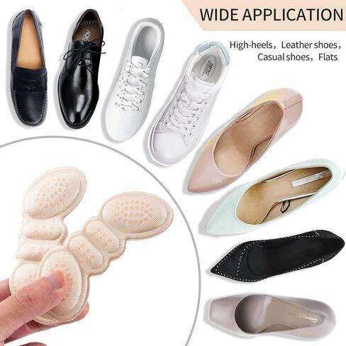 4 Pairs Heel Pads for Shoes That are Too Big, Heel Grips for Women, Anti-Slip Liner Cushions Inserts for Women Men Prevent Rubbing Blisters in Saudi Arabia