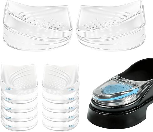 10PCS Adjustable Heel Wedge Inserts for Supination & Overpronation Correction, Orthotics Adhesive Medial & Lateral Heel Insoles for Bow Legs & Foot Alignment (L: W 7-11, M 7-10 5 Layers) in Saudi Arabia