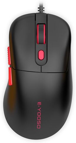 E-yooso pro 3-mode mouse mouse ، معدل استقصاء 4K سريع السرعة ، 53gram فائقة الخفيف الخفيف 26K DPI Gamer Mouse مع بناء قبضة طبيعية مريحة ، ودعم البرمجيات ، وأزرار ماكرو يمكن إعادة تحديدها ، in Kuwait