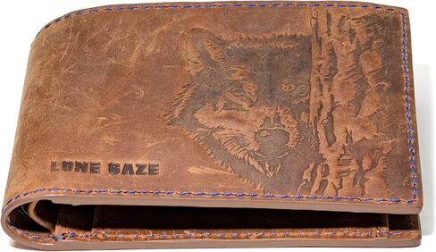 Stand Out with a Wolf – RFID Premium Leather Wallet for Men, Gift-Ready Box Included in Saudi Arabia