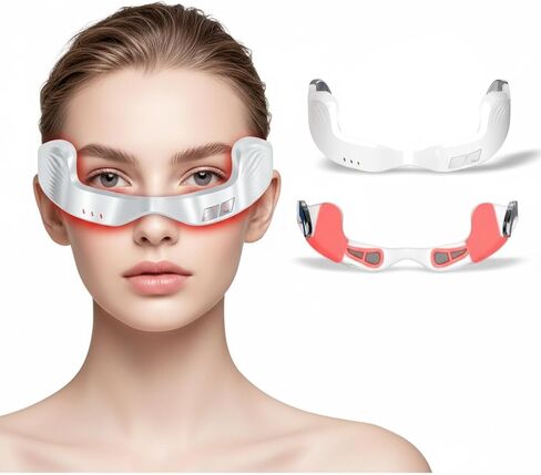 Red Light Therapy Glasses for Under Eyes | Eye Massager with 650nm Light to Reduce Dark Circles, Puffiness & Fine Lines in Saudi Arabia