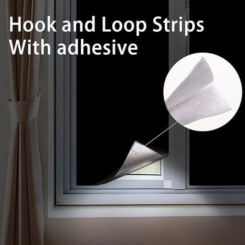 Blackout Window Cover for Bedroom，Portable DIY Blinds，100% Blackout Blinds for Nursery Bedroom Dorm, No Drill Window Privacy Film, Light & UV Block for House, RV, Nursery, Media Room, 39x57 in Saudi Arabia