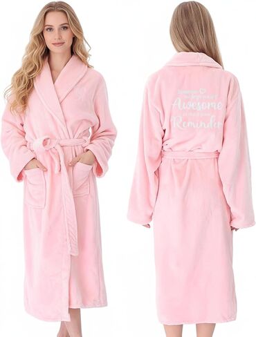 Jecery Plush Flannel Robe for Wife Mom Dad, Gifts Ideas for Valentines Birthday Anniversary Mothers Fathers Day in Saudi Arabia