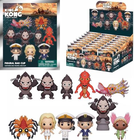 Kong Series 1 – 5" Collectible Bag Clip – Blind Bag (ONE Random Figure) – Monster Movie Character Keychain/Backpack Accessory | Official Licensed Merchandise in Saudi Arabia