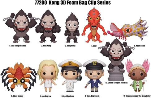 Kong Series 1 – 5" Collectible Bag Clip – Blind Bag (ONE Random Figure) – Monster Movie Character Keychain/Backpack Accessory | Official Licensed Merchandise in Saudi Arabia