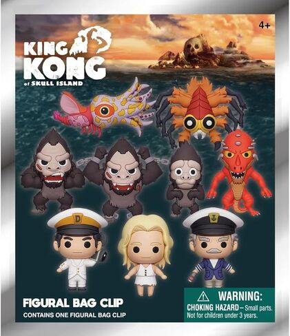 Kong Series 1 – 5" Collectible Bag Clip – Blind Bag (ONE Random Figure) – Monster Movie Character Keychain/Backpack Accessory | Official Licensed Merchandise in Saudi Arabia