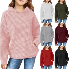 هوديس لطيف للفتيات في سن المراهقة العصرية Preppy الهراء قمصان سويت شيرت بقلنسوة المتضخم طويلة الأكمام سترة توين فتاة الملابس in Kuwait
