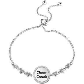 BEKECH Cheerleader Coaches Gift Cheer Coach Bracelet Cheer Coach Jewelry Gift for Coaches Cheer Girl Gift in Kuwait