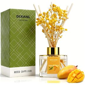 Reed Diffuser Set - 3.38 fl oz （100ml） Tropical Fruit Home Fragrance Reed Diffuser for Bathroom Shelf Decor 6 Reed Stick in Saudi Arabia