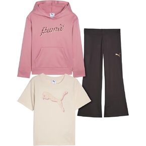 PUMA girls 3 Piece Pullover Set - Fleece Top, T-shirt & Matching Pant in Kuwait