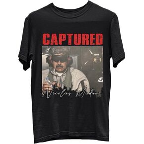 Funny Maduro Arrest USA Venezuela T-Shirt, Venezuela Libre Captured Live Maduro T-Shirt Design, Venezuelan Freedom 2026 Multi in Saudi Arabia