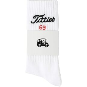 جوارب جولف مضحكة من ZEETY - جوارب بيضاء مبتكرة، هدايا جولف فريدة وإكسسوارات جولف، زوج واحد في كل عبوة، مقاس 9-13 in Kuwait