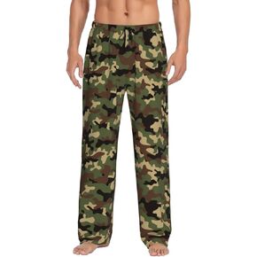 Men's Soft Breathable Camouflage Pajama Bottoms,Lightweight Lounge Sleep Pants for Men Sleepwear with Pocket in Saudi Arabia