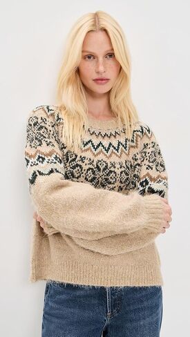 Heather Oatmeal Fair Isle Sweater by Z Supply in Saudi Arabia