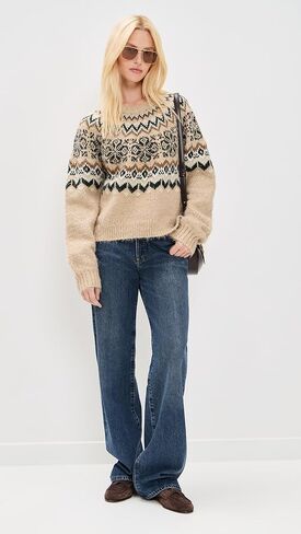 Heather Oatmeal Fair Isle Sweater by Z Supply in Saudi Arabia
