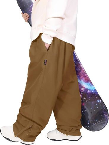 Mens Womens Unisex Snow Baggy Oversize Snowboard Skiing Pants Winter Waterproof Outdoor Elastic Waist Trousers in Saudi Arabia