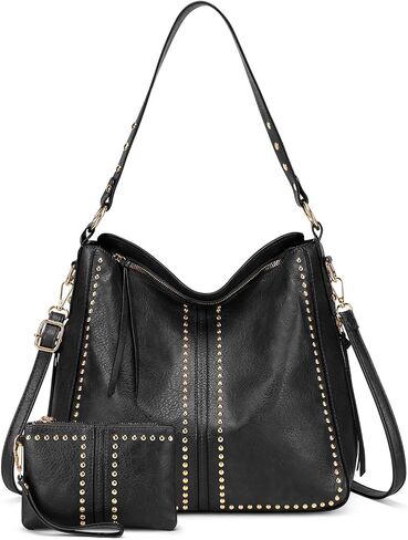 BAIGIO Hobo Bags for Women Handbags Purse and Wallet Set Large Hobo Crossbody Bags Fashion Vegan Leather Tote Bag 2pcs in Kuwait