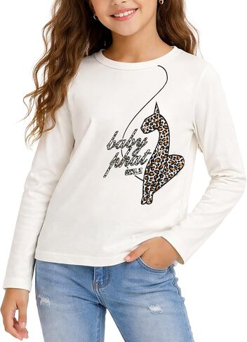 قمصان بأكمام طويلة للفتيات من Baby Phat - قميص بياقة دائرية وأكمام طويلة للطبقات والملابس الكاجوال للفتيات (7-16) in Kuwait