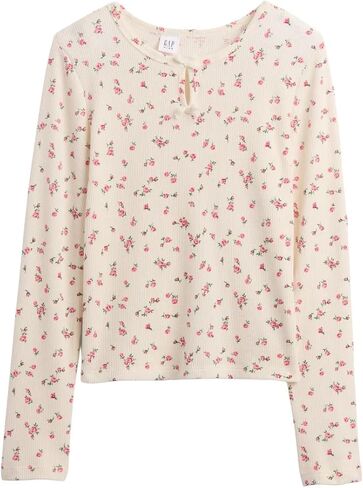 GAP Girls' Long Sleeve Waffle Knit Top in Saudi Arabia