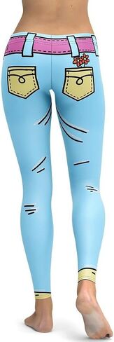 FIERCEPULSE Cartoonized Signature Leggings for Women – Mid Waisted, Stretchy Pants Printed Leggings for Workout & Exercise in Saudi Arabia