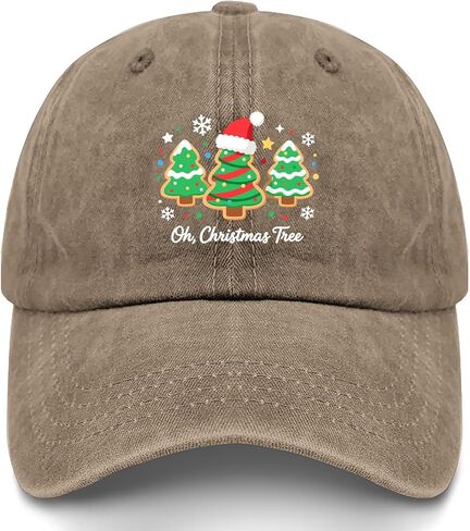 Groovy Oh Christmas Tree Cakes Golf Hat Funny Caps for Mom in Saudi Arabia