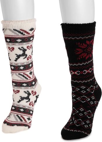 MUK LUKS womens Tall Heat Retainers 2 Pair Pack in Saudi Arabia